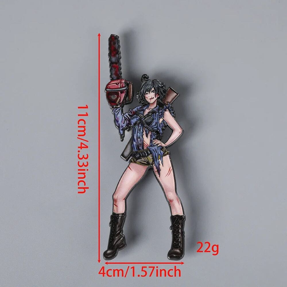 Chainsaw Girl Halloween Horror BIG Enamel Pin-ONLY ONE